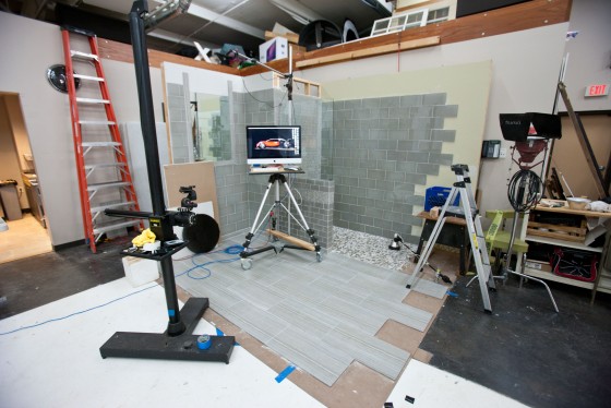 in-studio set construction